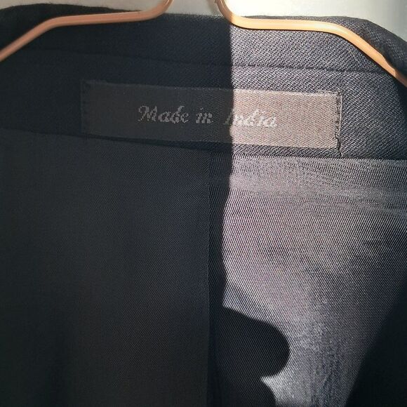 Michael Michael Kors Blazer Men's 46L Black Wool Office Career Formal Evening - Picture 2 of 11